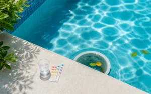 Análise visual e cuidados com a água da piscina